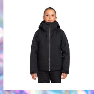 Roxy Girl Black Hooded Jacket 14 XL NWT